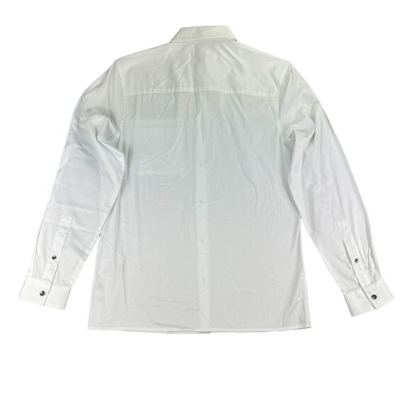 INC Mens Jared Regular Fit Sateen Button Down Shirt White S - Picture 2 of 4